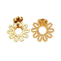 1 Pair Basic Modern Style Classic Style Sun 304 Stainless Steel None 18K Gold Plated Ear Studs sku image 1