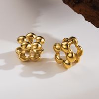 1 Pair Casual Commute Flower Butterfly Hollow Out 304 Stainless Steel 14K Gold Plated Ear Cuffs main image 4