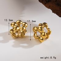 1 Pair Casual Commute Flower Butterfly Hollow Out 304 Stainless Steel 14K Gold Plated Ear Cuffs sku image 4