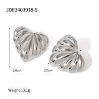 1 Pair IG Style Modern Style Classic Style Heart Shape Plating 304 Stainless Steel 18K Gold Plated Ear Studs sku image 1