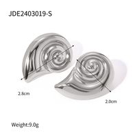 1 Pair IG Style Basic Modern Style Spiral Plating 304 Stainless Steel 18K Gold Plated Earrings sku image 1