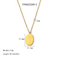 IG Style Nordic Style Plant 304 Stainless Steel 18K Gold Plated Women's Pendant Necklace sku image 3
