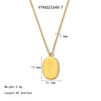 IG Style Nordic Style Plant 304 Stainless Steel 18K Gold Plated Women's Pendant Necklace sku image 7