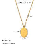 IG Style Nordic Style Plant 304 Stainless Steel 18K Gold Plated Women's Pendant Necklace sku image 10
