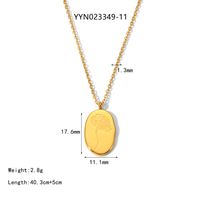 IG Style Nordic Style Plant 304 Stainless Steel 18K Gold Plated Women's Pendant Necklace sku image 11