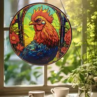 Cute Artistic Chicken Arylic Pendant Artificial Decorations main image 6