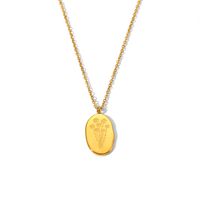 IG Style Nordic Style Plant 304 Stainless Steel 18K Gold Plated Women's Pendant Necklace main image 7