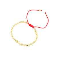 Wholesale Casual Hip-Hop Round Copper Beaded Plating 18K Gold Plated Bracelets main image 10