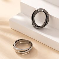 IG Style Modern Style Simple Style Solid Color Iron Unisex Rings main image 1