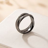 IG Style Modern Style Simple Style Solid Color Iron Unisex Rings main image 5
