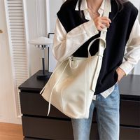 Women's Large Pu Leather Solid Color Business Lace-Up Tote Bag main image 2