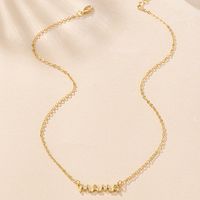 Wholesale Jewelry MAMA Simple Style Letter Zinc Alloy Necklace main image 4