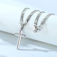 Wholesale Casual Vintage Style Cross 304 Stainless Steel Copper Pendant Necklace main image 3