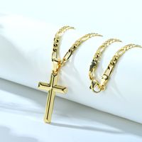 Wholesale Casual Vintage Style Cross 304 Stainless Steel Copper Pendant Necklace sku image 5