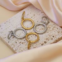 1 Pair Casual Simple Style Commute Round Polishing 304 Stainless Steel 18K Gold Plated Drop Earrings main image 4