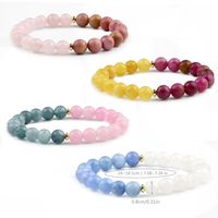 IG Style Classic Style Round Artificial Crystal Natural Stone Beaded Women's Bracelets main image 2