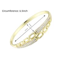Wholesale Casual Classic Style Round Brass Inlay 18K Gold Plated Zircon Bangle sku image 2