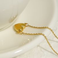 Titanium Steel 18K Gold Plated Elegant Modern Style Classic Style Heart Shape Pendant Necklace main image 4