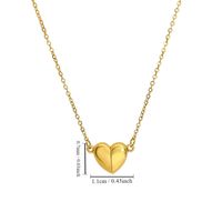 Titanium Steel 18K Gold Plated Elegant Modern Style Classic Style Heart Shape Pendant Necklace main image 2