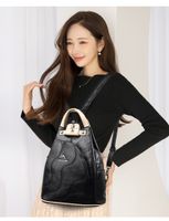 Anti-theft 17 Inch Solid Color Daily Women's Backpack main image 3