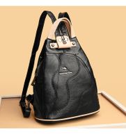 Anti-theft 17 Inch Solid Color Daily Women's Backpack main image 6