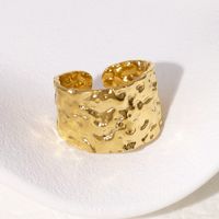 IG-Stil Moderner Stil Einfacher Stil Einfarbig Edelstahl 304 18 Karat Vergoldet Offener Ring In Masse sku image 2