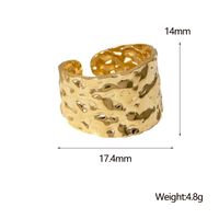 IG Style Modern Style Simple Style Solid Color 304 Stainless Steel 18K Gold Plated Open Rings In Bulk main image 2