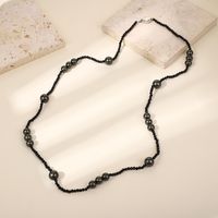 Wholesale Jewelry Simple Style Classic Style Solid Color Glass Necklace main image 2