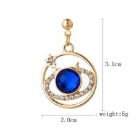 Europe And America Cross Border Blue Star Planet Necklace New Creative And Elegant All-match Rhinestone Clavicle Chain Pendant Wholesale main image 5
