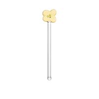 Cute Cartoon Flower Heat-Resistant Glass Stirring Rod 1 Piece sku image 3