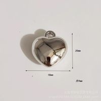 Simple Style Round Heart Shape Plastic Plating Charms sku image 15