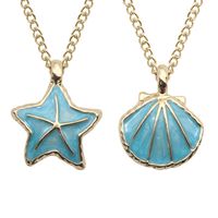 Marine Style Starfish Shell Alloy Enamel Women's Pendant Necklace main image 6