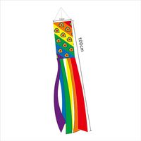 Cute Rainbow Heart Shape Polyester Flag sku image 2