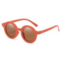 Cute Solid Color Tr Round Frame Full Frame Kids Sunglasses sku image 9