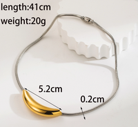 304 Stainless Steel Simple Style Classic Style Plating Solid Color Choker main image 6