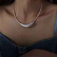 304 Stainless Steel Simple Style Classic Style Plating Solid Color Choker sku image 1