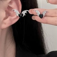 1 Piece 1 Pair Sweet Simple Style Moon Butterfly Tassel Plating Alloy Zircon Earrings sku image 9