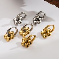 1 Pair Basic Simple Style Solid Color Plating 304 Stainless Steel 18K Gold Plated Drop Earrings main image 1
