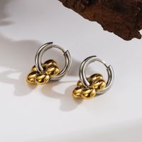 1 Pair Basic Simple Style Solid Color Plating 304 Stainless Steel 18K Gold Plated Drop Earrings main image 4