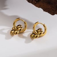 1 Pair Basic Simple Style Solid Color Plating 304 Stainless Steel 18K Gold Plated Drop Earrings main image 3