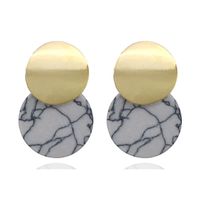 1 Pair Retro Solid Color Stoving Varnish Metal Ear Studs sku image 6