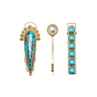 Women's Casual Retro Geometric Alloy Turquoise Plating Hair Clip main image 9