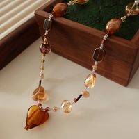 Elegant Lady Geometric Beaded Natural Stone Women's Pendant Necklace sku image 3