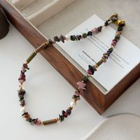Elegant Retro Geometric Natural Stone Freshwater Pearl Copper Women's Bracelets Necklace sku image 59