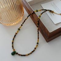 Elegant Retro Geometric Natural Stone Freshwater Pearl Copper Women's Bracelets Necklace sku image 34