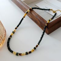 Elegant Retro Geometric Natural Stone Freshwater Pearl Copper Women's Bracelets Necklace sku image 66