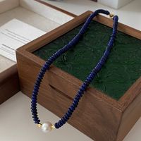 Elegant Retro Geometric Natural Stone Freshwater Pearl Copper Women's Bracelets Necklace sku image 50