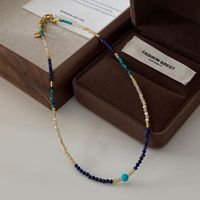 Elegant Retro Geometric Natural Stone Freshwater Pearl Copper Women's Bracelets Necklace sku image 54