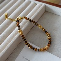 Elegant Retro Geometric Natural Stone Freshwater Pearl Copper Women's Bracelets Necklace sku image 30