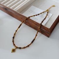 Elegant Retro Geometric Natural Stone Freshwater Pearl Copper Women's Bracelets Necklace sku image 60